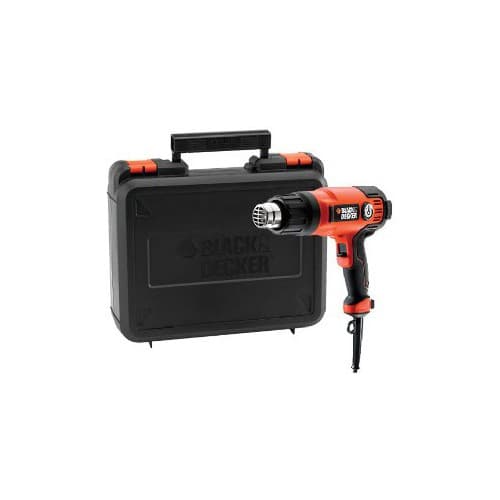 Black & Decker KX2200K-QS, Varmluftspistol, Pistolhåndtak, Sort, Oransje, 720 l/min, 645 °C, 360 l/min