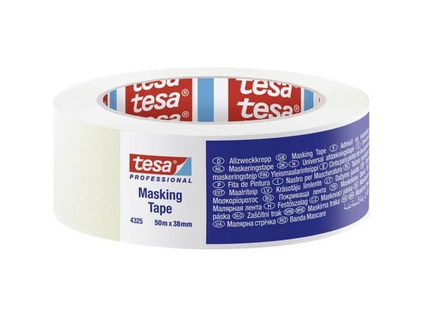 tesa STANDARD 04325-00003-01 Crepebånd tesa® Professional Beige (L x B) 50 m x 38 mm 1 stk