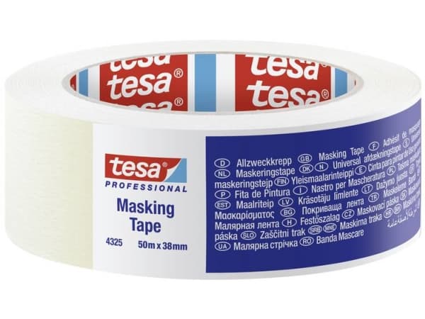 tesa STANDARD 04325-00003-01 Crepebånd tesa® Professional Beige (L x B) 50 m x 38 mm 1 stk