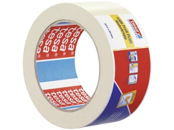 TESA 4306, Allsiding maskeringstejp, papper, Beige, Keramiska, Glas, Metall, Plast, Trä, Universal, Universal
