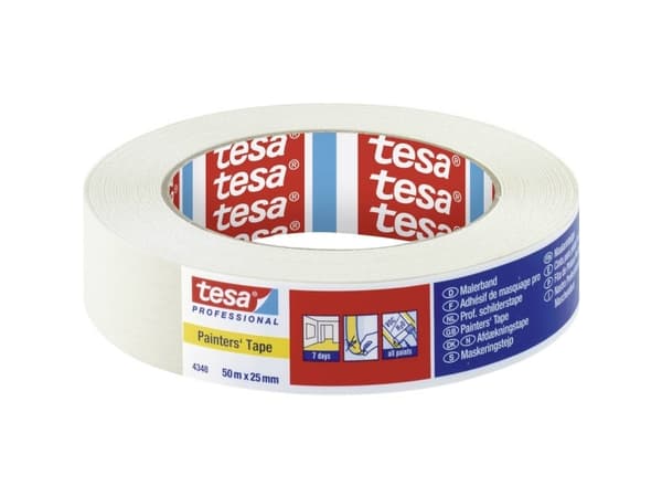 tesa STANDARD 04348-00016-03 Crepebånd tesakrepp® Beige (L x B) 50 m x 25 mm 1 stk 1 stk