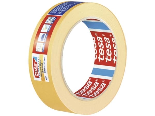 TESA Professional 4344, Allsiding maskeringstejp, papper, Orange, Metall, Plast, Gummi, Trä, Universal, Universal