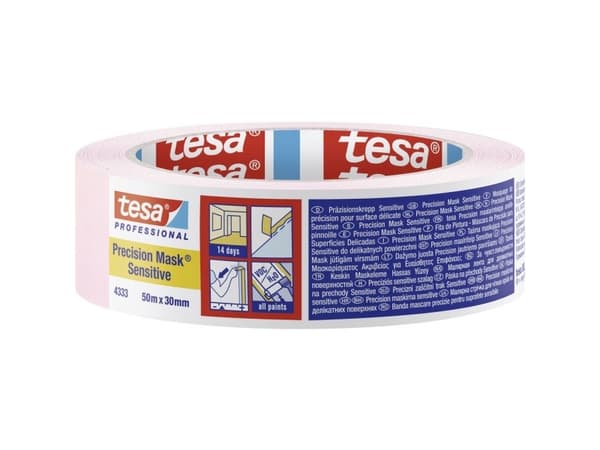 tesa PRECISION SENSITIVE 04333-00019-02 Crepebånd Malertape® Lys rosa (L x B) 50 m x 30 mm 1 stk