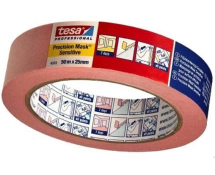 tesa PRECISION SENSITIVE 04333-00019-02 Crepebånd Malertape® Lys rosa (L x B) 50 m x 30 mm 1 stk
