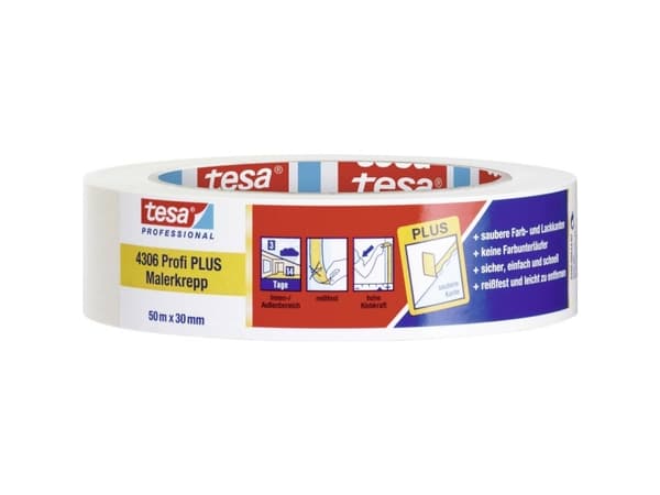 tesa PREMIUM 04306-00044-02 Crepebånd tesakrepp® Beige (L x B) 50 m x 30 mm 1 stk