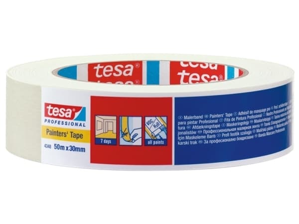 tesa STANDARD 04348-00017-03 Crepebånd tesakrepp® Beige (L x B) 50 m x 30 mm 1 stk