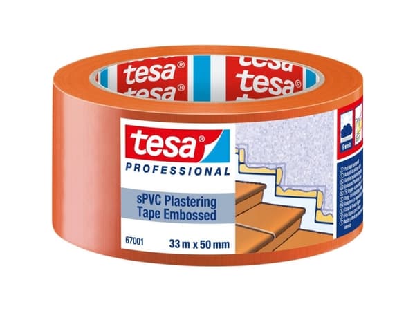 tesa SPVC EMBOSSED 67001-00003-00 Rengøringstape tesa® Professional Orange (L x B) 33 m x 50 mm 1 stk