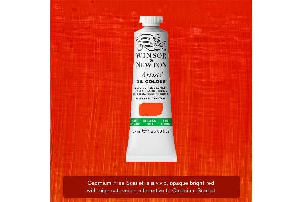 ARTISTS' OIL COLOUR 37ML CADMIUM FREE SCARLET 903