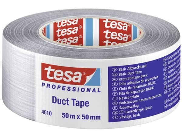 TESA 4610, Silver, Buntning, Fastsättning, Hantverk, Märkning, Reparation, Tätning, Stärkande, Polyeten, Metall, PVC, Trä, Slät, 20%