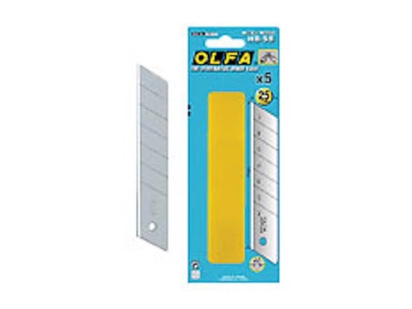 Olfa knivblad 25 mm - 5 stk pakke på kort - 1596601