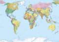 Pikkukuva 2 / 2: World Map - fototapet - 1,84x2,54 m - fra Komar