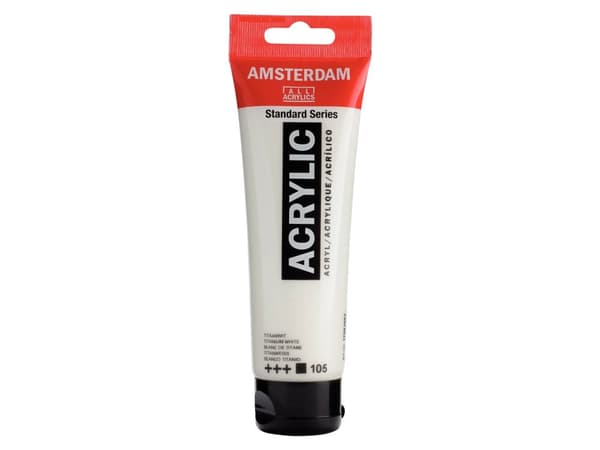 Artequipment Farba akrylowa TALENS AMSTERDAM 120ml 105 - TITANIUM WHITE uniw