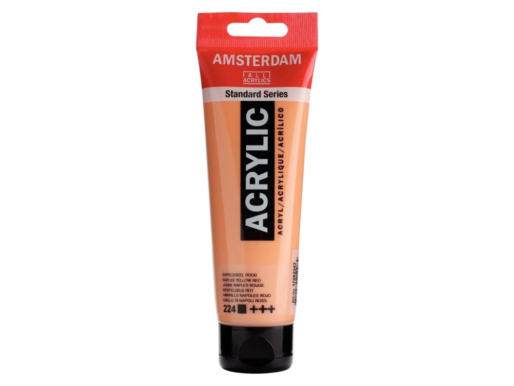 Amsterdam Standard Series Acrylic Tube 120 ml Naples Yellow Red 224
