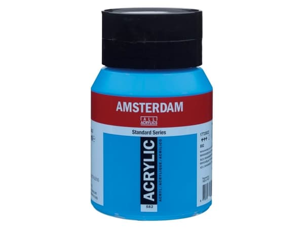 Amsterdam Standard Series Akrylglas 500 ml Manganblått Phthalo 582