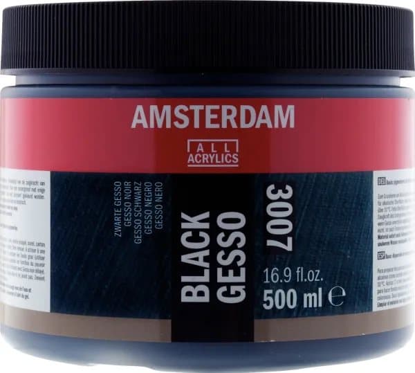 Amsterdam Svart gips 3007 burk 500 ml