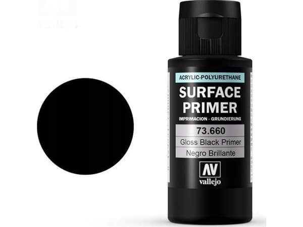 Vallejo Vallejo: 73.660 - Surface Primers - Gloss Black (60 ml)