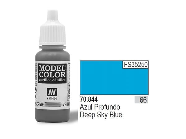 Vallejo 70.844, 17 ml, Blå, Matt, Flaska