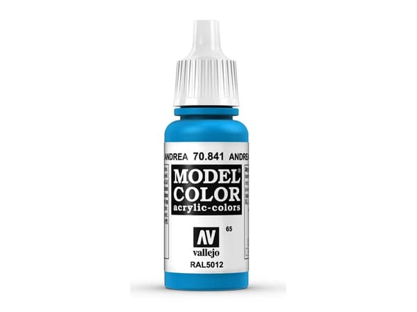 Vallejo Model Color 17 ml Acrylic Paint - Andrea Blue, 17 ml, Blå, Matt, Flaska