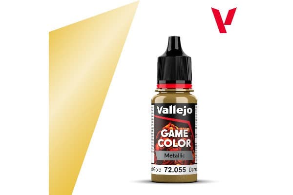 Vallejo 72.055, 17 ml, Gull, Metallisk, Flaske