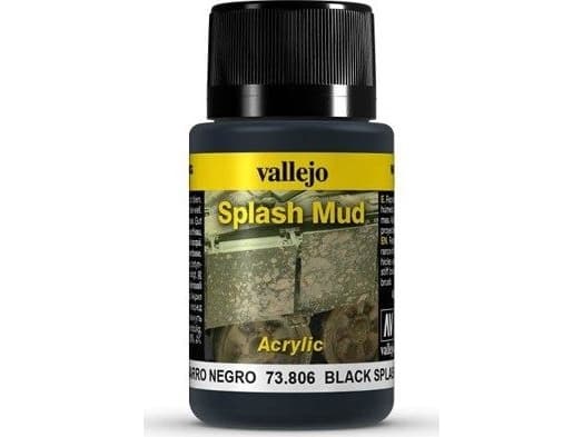 Vallejo 73.806, Svart, Akrylfärg, 40 ml, 1 styck
