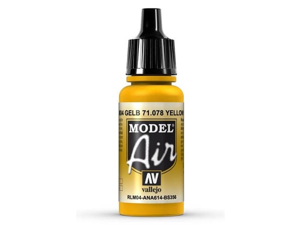 Vallejo Yellow RLM04, 17 ml, Keltainen, Matta, Pullo