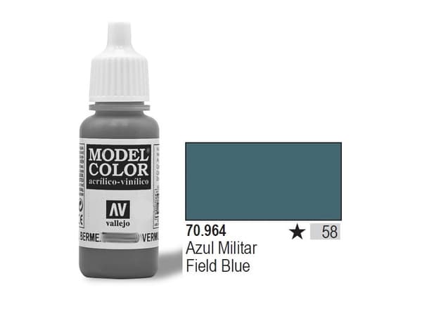 Vallejo 70.964, 17 ml, Blå, Matte, Flaske