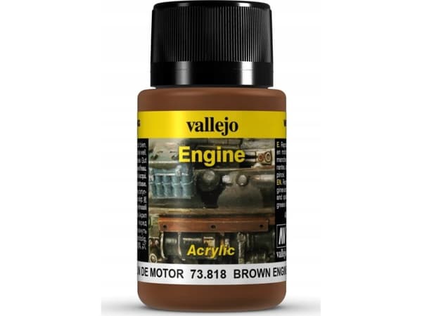 Vallejo Vallejo: 73.818 - Weathering FX - Engine - Brown Engine Soot (40 ml)