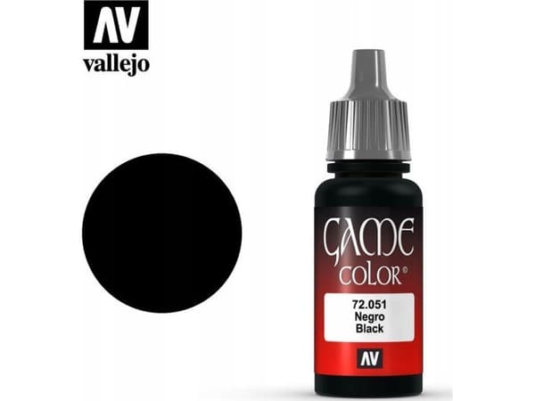 Vallejo Vallejo: 72.051 - Game Color - Black (18 ml)
