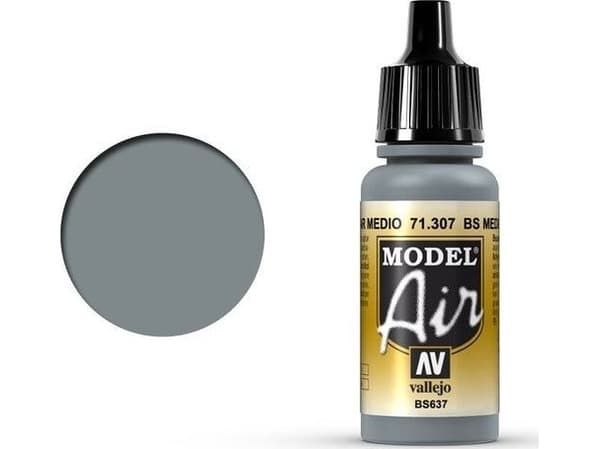 Vallejo 71.307, 17 ml, Grå, Matte, Flaske