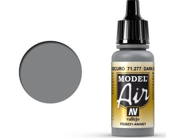 Vallejo 71.277, 17 ml, Grå, Matt, Flaska