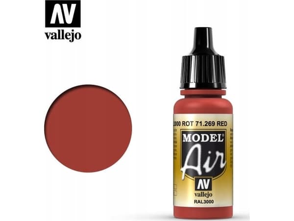 Vallejo Vallejo: 71.269 - Model Air - Red RAL3000 (17 ml)