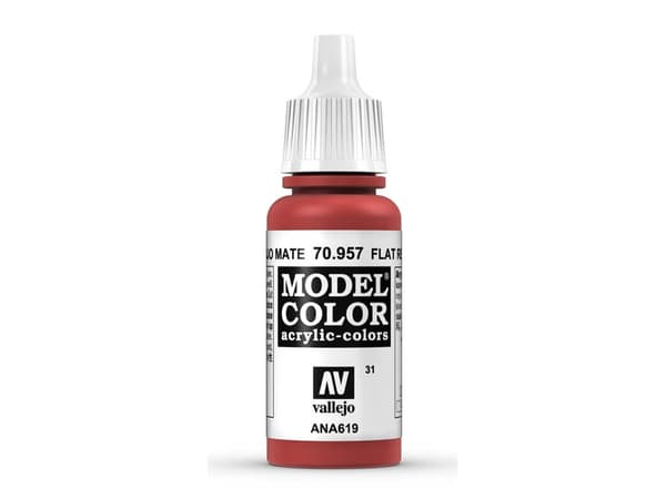 Vallejo 70.957, 17 ml, Rød, Matte, Flaske