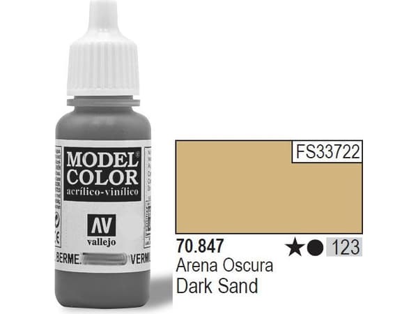 Vallejo VALLEJO Farge Nr123 Mørk Sand Matt 17ml - 70847