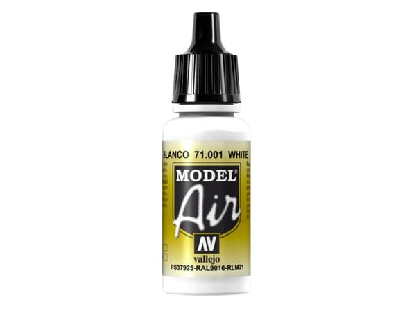 Vallejo 71.001, 17 ml, Hvit, Matte, Flaske