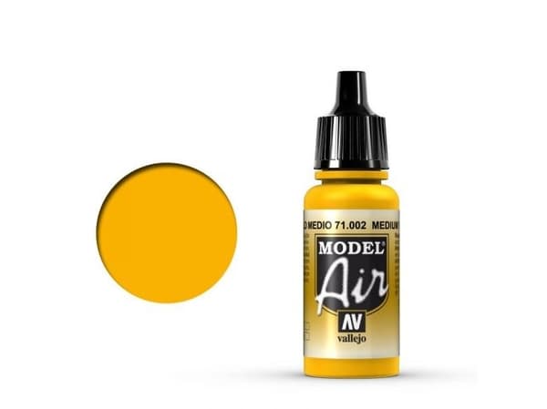 Vallejo 71.002, 17 ml, Gul, Matt, Flaska