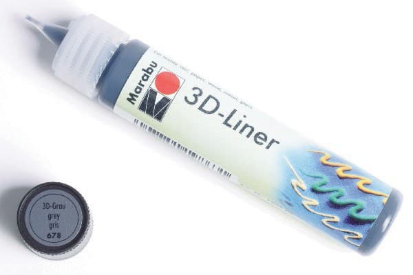 Marabu 1803 09 678, Grå, Assorterte farger, Rund, 3D-Grey, Vann-basert blekk, 1 stykker
