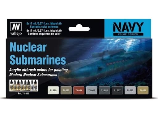 Model Air Nuclear Submarines 8x17ml navy colors
