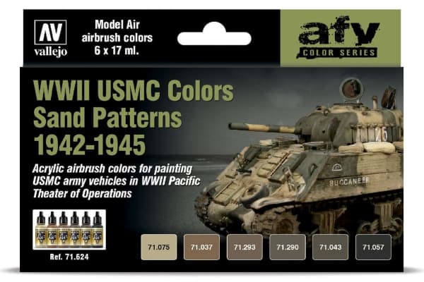 Vallejo Vallejo: AFV - WWII USMC Colors Sand Patterns 6x17