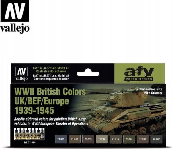 Vallejo Vallejo: AFV - WWII British Colors UK/BEF/Eur 8x17