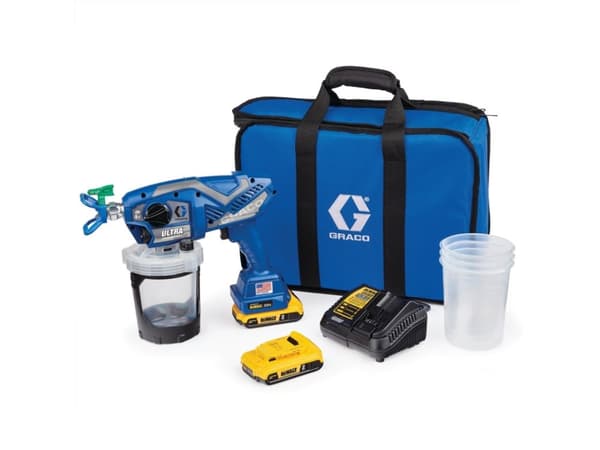 Graco Ultra HH luftløs malingssprøyte med 2 x batterier Lader/pose etc.