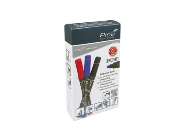 Pica Permanentmarker 2-6mm, Wedge Tip, blue