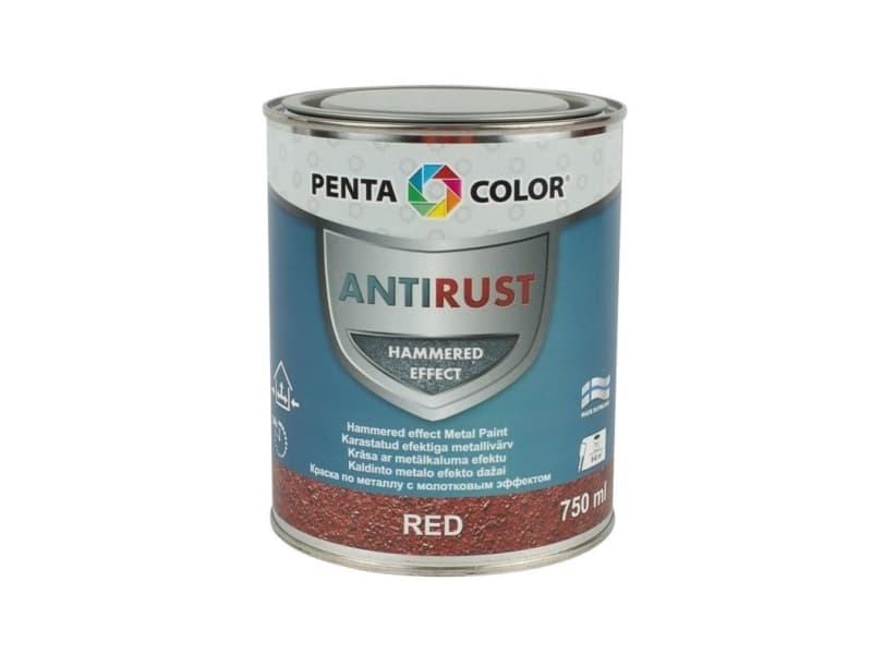 Pentacolor Paint Pentac Antirust Hammered Red 750Ml