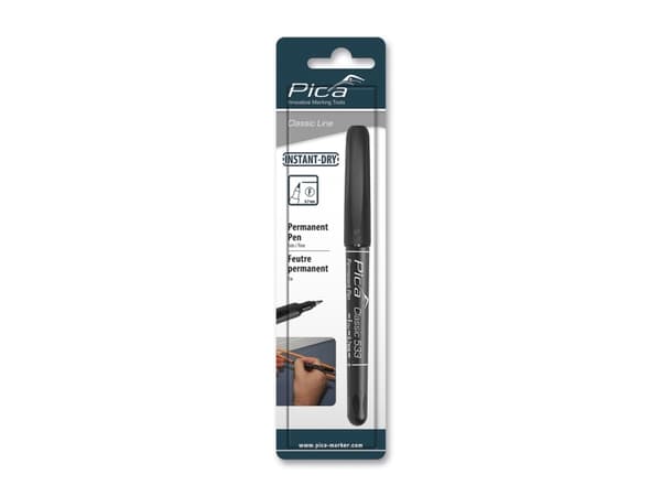 PICA Classic Permanent marker INSTANT-DRY 0,7mm rund spids sort - 2107729