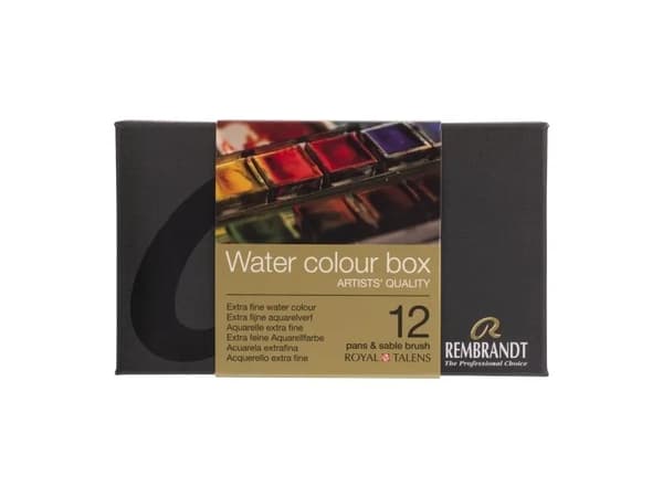 Rembrandt Watercolour metal tin set | 12 pans + brush