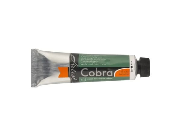 Cobra Artist Water-Mixable Oil Colour Tube Chromium Oxide Green 668