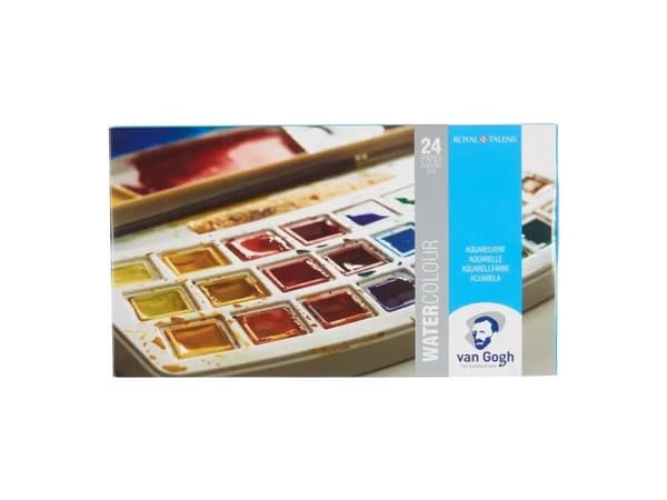 Van Gogh Watercolour plastic case set | 24 half pans