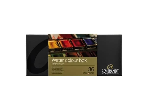Rembrandt Watercolour metal tin set | 36 pans + brush
