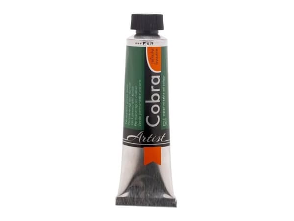 Cobra Artist Water-Mixable Oil Colour Tube Permanent Green Deep 619