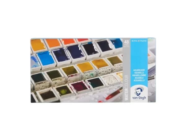 Van Gogh Watercolour metal case set | 48 half pans