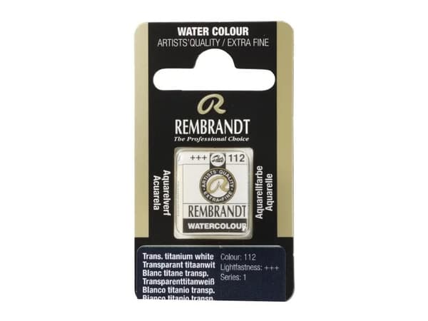 Rembrandt Watercolour Pan Transparent Titanium White 112